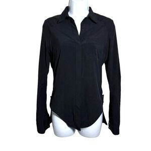 Lululemon Urbanite button down cycling shirt Shirt Black Size Small long sleeve